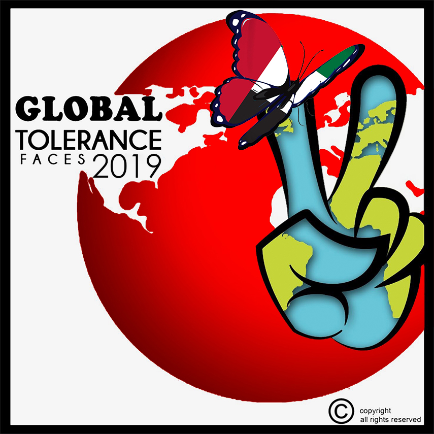 Globe Tolerance Faces 2019 – Logo by Madame Sabine Balve , founder of GTF Globe Tolerance Faces 2019 - Logo by Madame Sabine Balve , founder of GTF