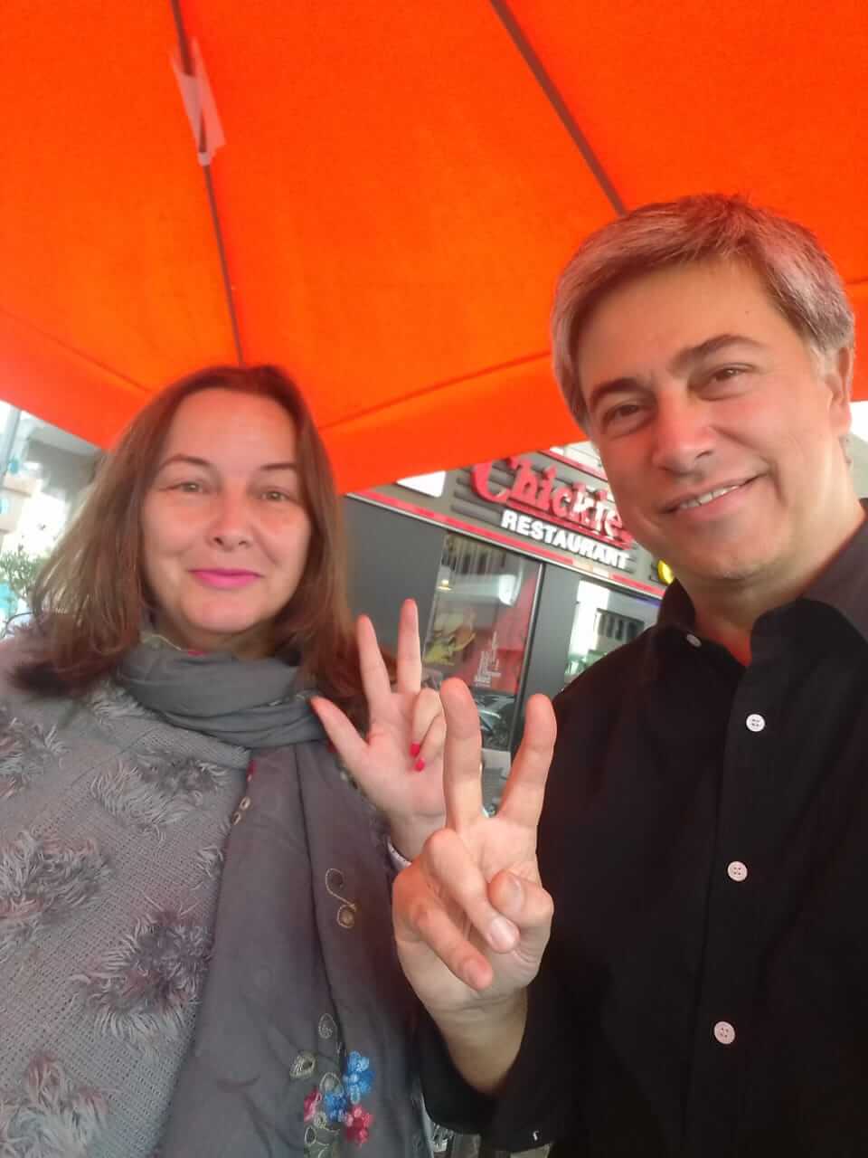Serbian Professor Slaviša Rmandić from Cambridge University with Madame Sabine Balve, Global Tolerance Faces 2019
